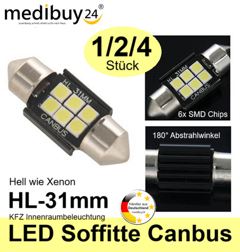 Led soffitte 31mm 6xsmd canbus - led,